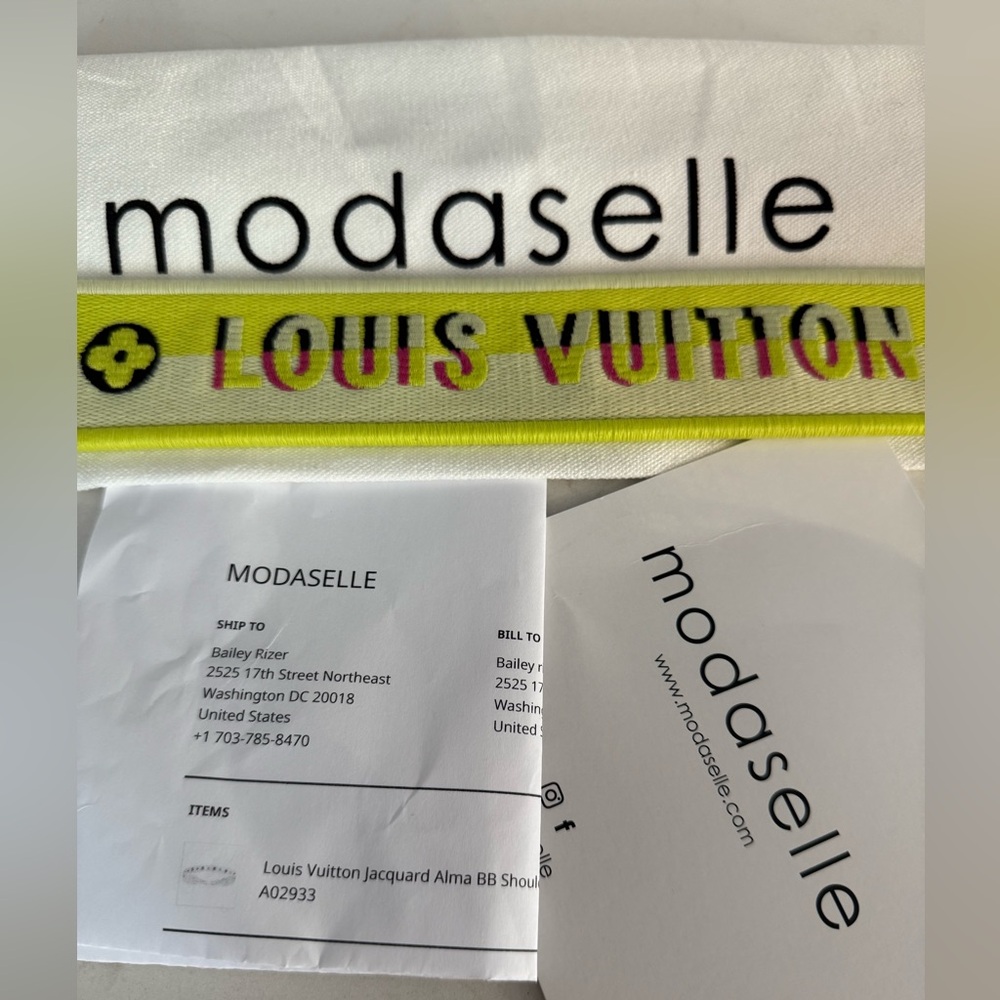 Louis Vuitton Jacquard Speedy Bandoulière 20 Shoulder Strap in Yellow ~ LIKE NEW - Picture 11 of 12
